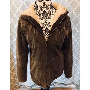 Army green corduroy bomber jacket!